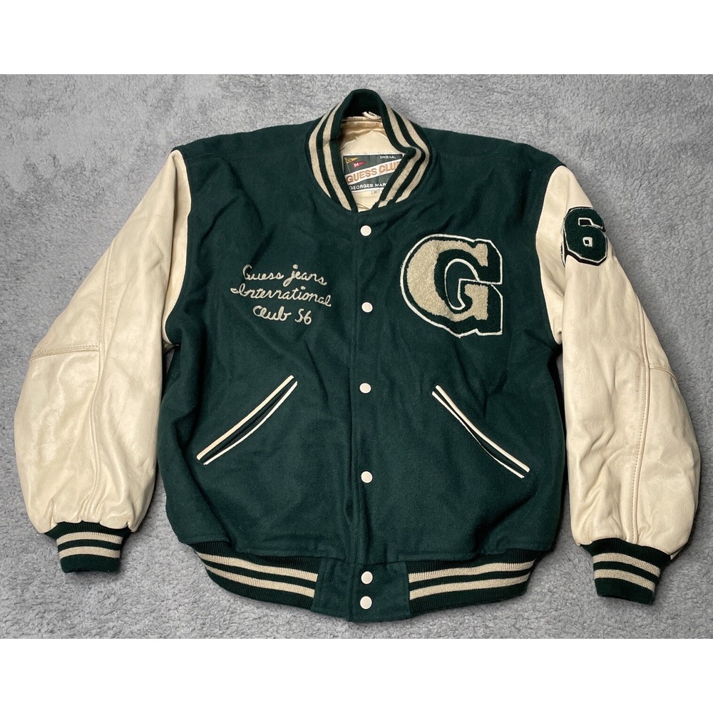 RARE VTG 80-90s Original Guess Club Athletic Team George Marciano Varsity Jacket